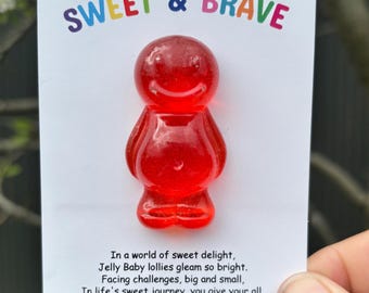 Handmade Jelly Support Person, Anxiety Relief Gift, Pocket Hug