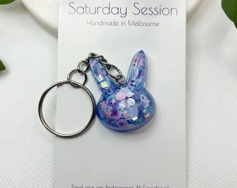 Rabbit Keychain, Cute Bunny Gift, Easter Gift, Anxiety Gift, Positive Gift, Friend Gift, Friendship Gift, Mental Health Gift