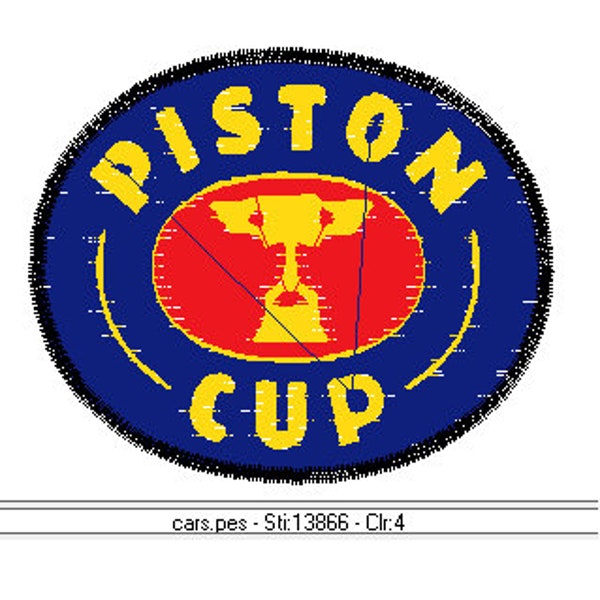 Cars Piston Cup Embroidery Design PES, JEF, HUS and more