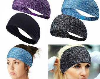 Women & Men Sports Sweat Sweatband Yoga Headband Gym Stretch Headband