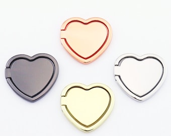 Heart Shape Phone Ring Finger Holder Metal Mount Phone Stand Phone Ring Stand