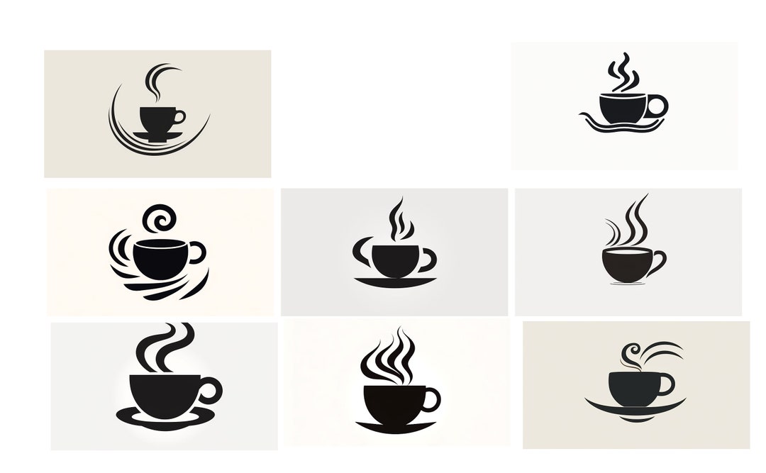 Coffee Cup Svg's Set of 8 Espresso Cup Svg's Great for Scrapbooking