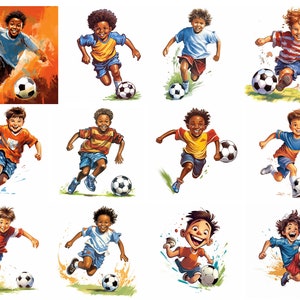 少年サッカー svg - サッカーをする少年のスケーラブルな画像 12 枚。クリカット、レーザー彫刻、CNC 作業に最適です。
