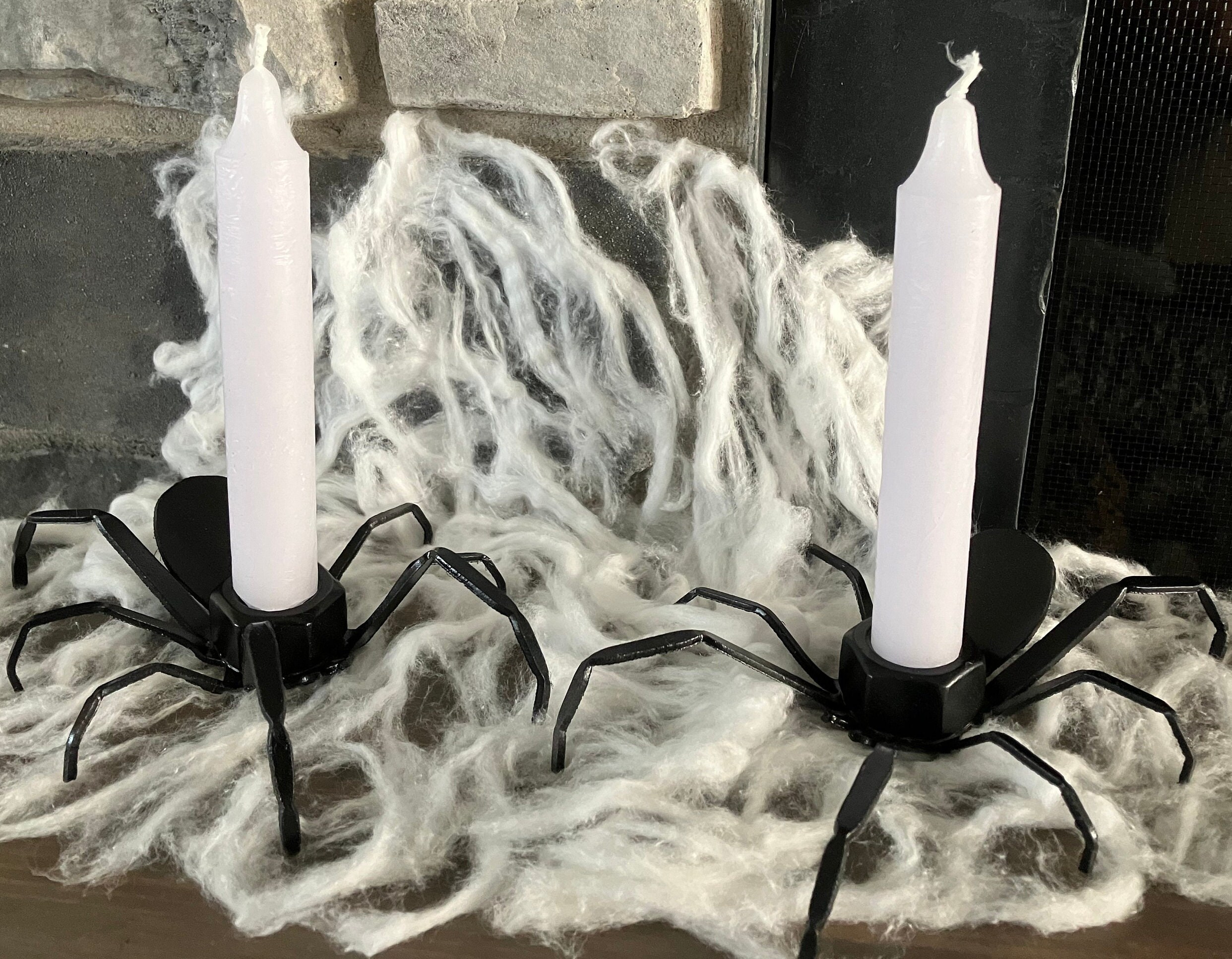 Pair2 of Spider Candle Holders Halloween Party or Etsy
