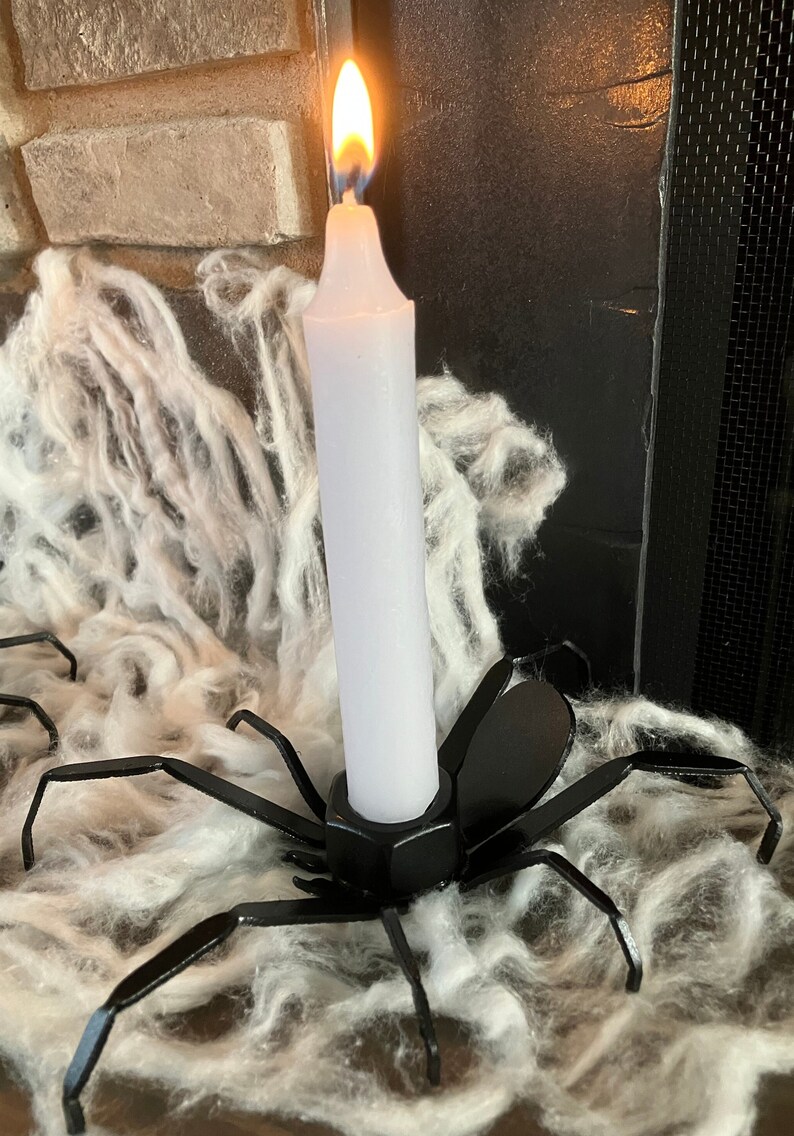 Pair2 of Spider Candle Holders Halloween Party or Etsy