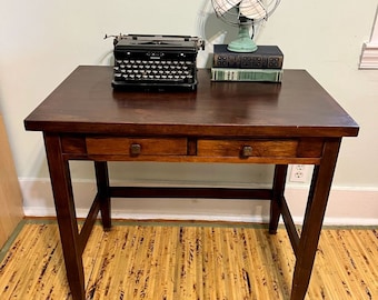Mid-Century Petite Solid Wood Desk
