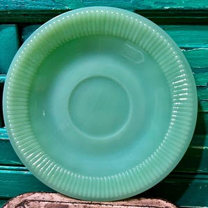 Fire King Jane Ray Jadeite Saucer