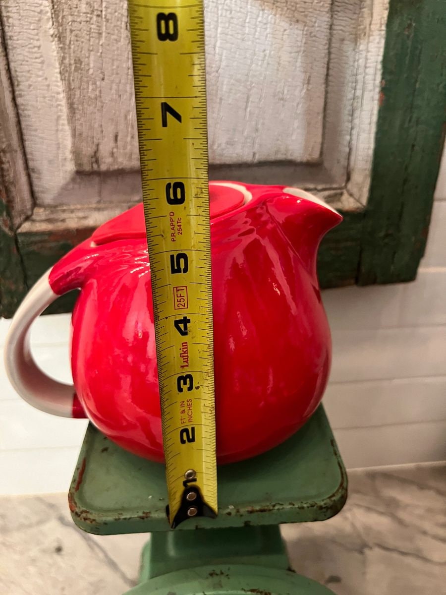 Hall's Superior Quality Kitchenware Red MCM Teapot Etsy