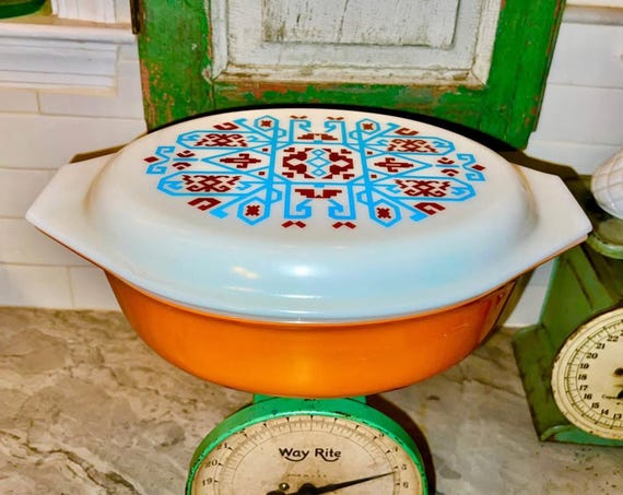 Navajo HTF Pyrex Promo 045 Casserole With Lid - Etsy