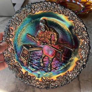 Fenton Amethyst Carnival Glass Vintage Collector Plate