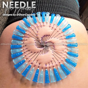 Rounded Swirl Advanced Needle Play Design / Stencil - Artistic Piercing