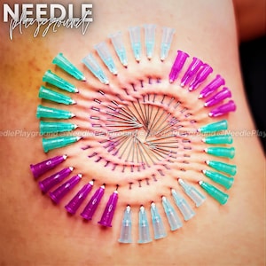 Galaxy Vortex Swirl Needle Play Design / Stencil - Artistic Piercing