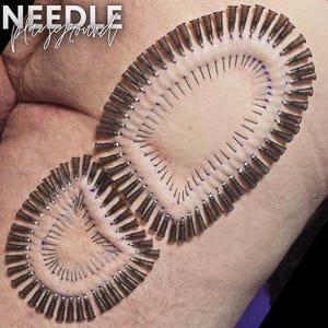 Boot Prints Needle Play Design / Stencil - Artistic Piercing (includes 2 stencils!)