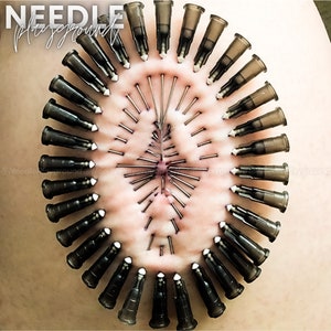 Small Ghost Face Scream Halloween Advanced Needle Play Design / Stencil - Artistic Piercing