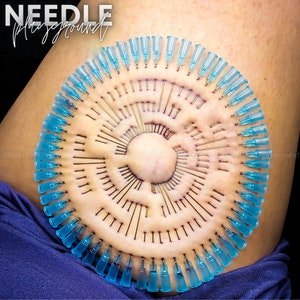Large Circle Maze Needle Play Design / Stencil - Artistic Piercing (USES 60mm NEEDLES!)