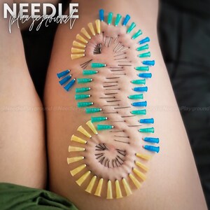 Seahorse Needle Play Design / Stencil - Artistic Piercing