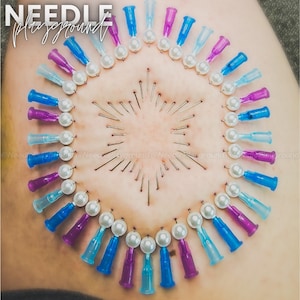 Easy Beginner Star in Hexagon Needle Play Design / Stencil - Artistic Piercing