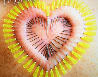 Easy Beginner Large Heart Needle Play Design / Stencil - Artistic Piercing
