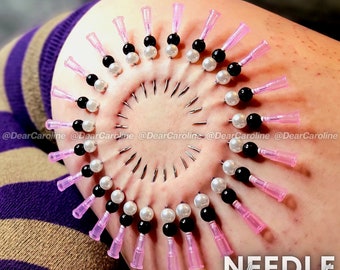 Einfacher Anfänger Kreis Needle Play Design / Schablone - Künstlerisches Piercing INKLUSIVE 2 SCHABLONE!