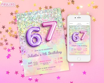 Six Seven Birthday Invitation for Girls, Editable Meme Trending Six Seven Party Invite, 6-7 Bruh Girl Birthday, Kids Birthday Digital Invite