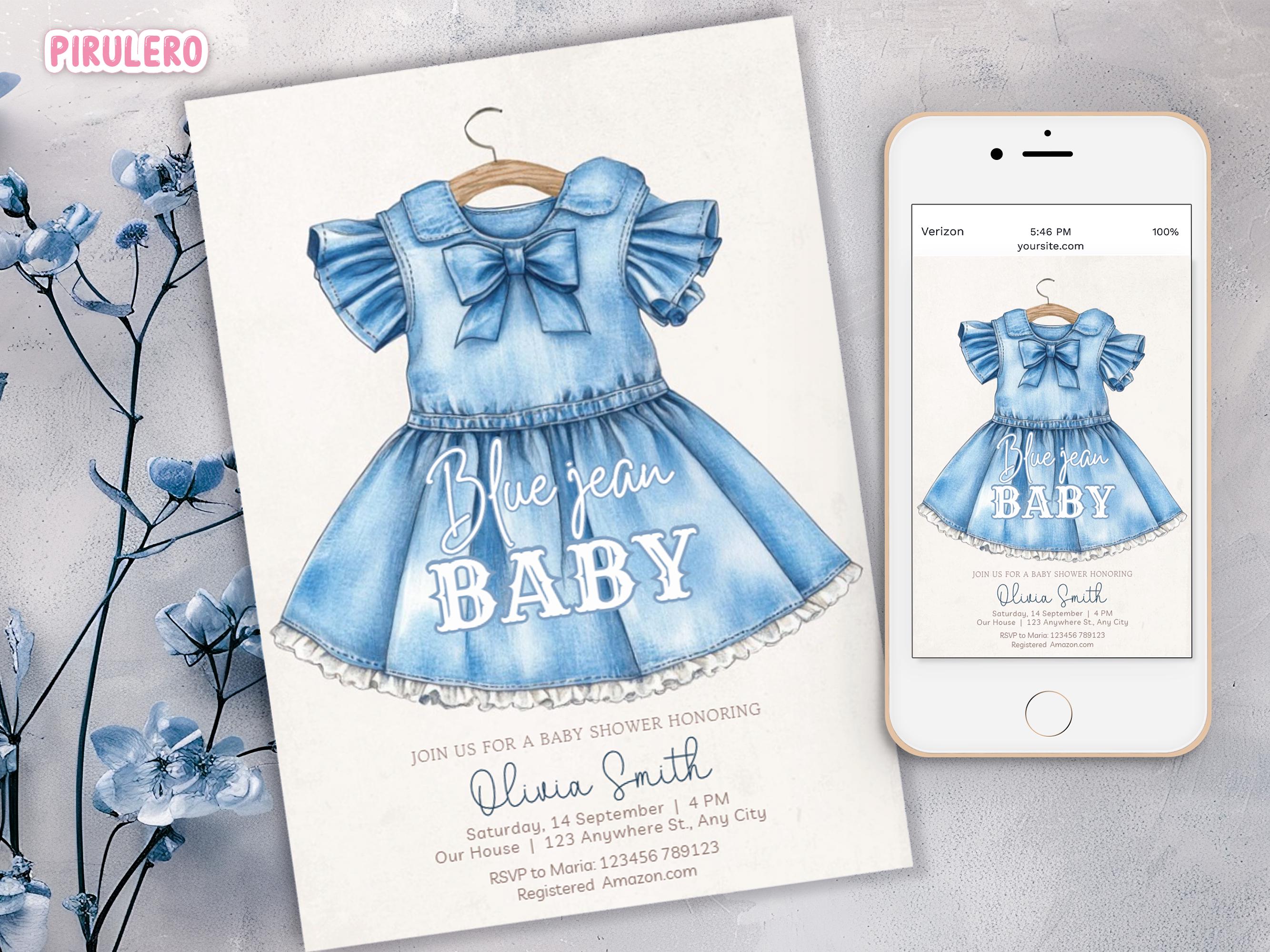 Girl Blue Jean Baby Shower Invitation Western Themed Party Template, Digital Baby Clothes Denim Card for Girl Clothesline Baby Shower Invite - Etsy Israel Girl Blue Jean Baby Shower Invitation Western Themed Party Template, Digital Baby Clothes Denim Card for Girl Clothesline Baby Shower Invite - Etsy Israel
