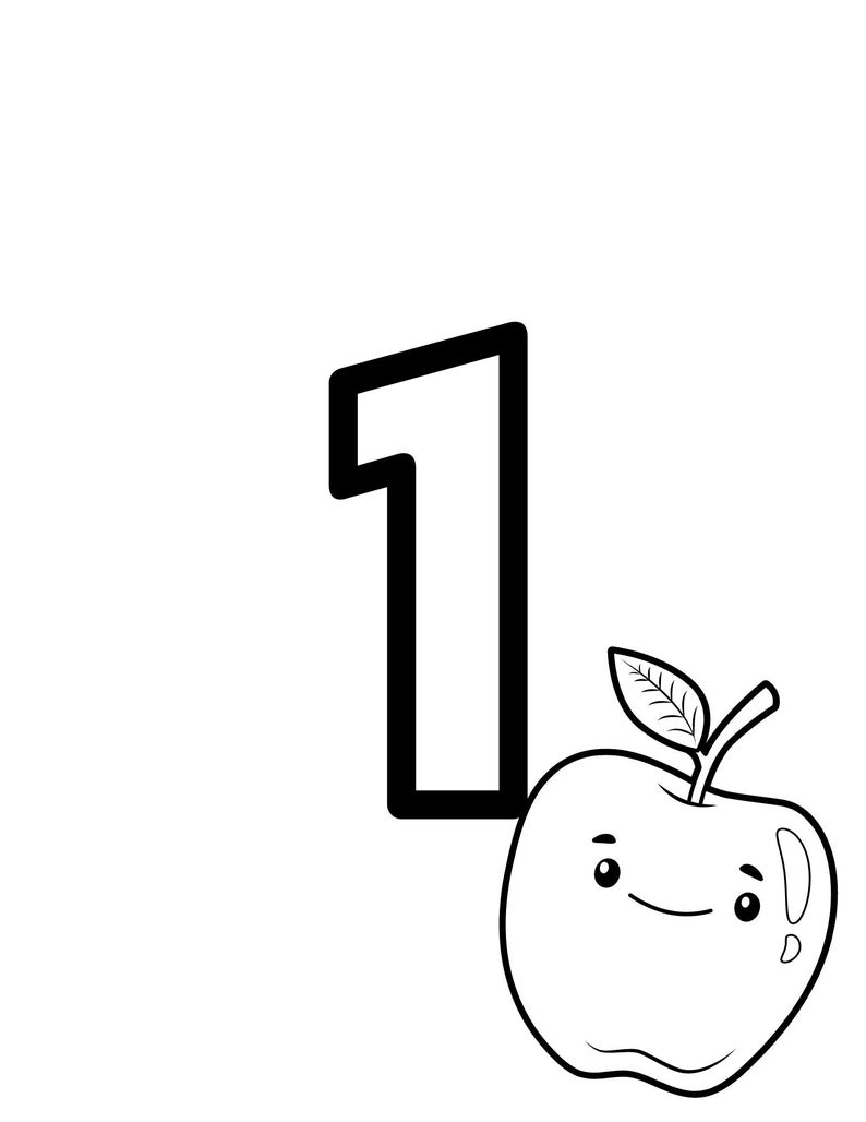 20 Printable Numbers Coloring Pages Coloring Page Preschool | Etsy
