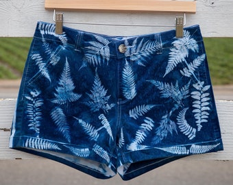 Shorts Fern Wet Cyanotype tamanho 11, marca So Authentic Heritage