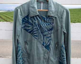 Jaqueta Sml Fern Cyanotype, Verde, marca Free People