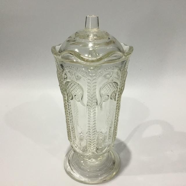 Vintage Crown Crystal Owl & Feather Jug | 1930s Australian Pressed Glass | Small Collectible Vas