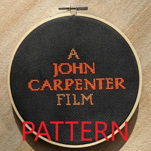 MUSTER NUR Filmregisseur John Carpenter Kreuzstichmuster