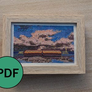 ENDAST MÖNSTER Film Spirited Away Tåg Korsstygnsmönster