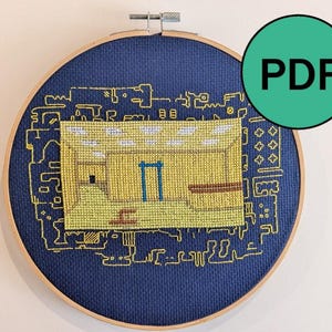Modèle de point de croix Film Backrooms uniquement