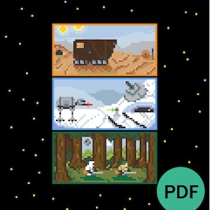 ENDAST MÖNSTER Film Star Wars Trilogi Korsstygnsmönster