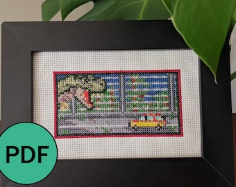 PATTERN ONLY Film Jurassic Park T Rex Cross Stitch Pattern