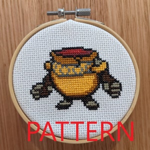 PATTERN ONLY Elden Ring Pot Friend Alexander Cross Stitch Pattern