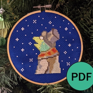PATTERN ONLY Kermit Muppet Christmas Carol Cross Stitch Pattern