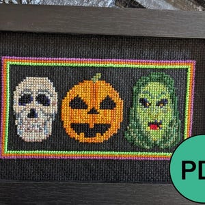 PATTERN ONLY Halloween 3 Season of the Witch Mask Cross Stitch Pattern