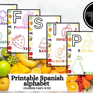 Printable Spanish Alphabet Coloring Pages for Kids - Coloring Sheets - From A to Z, 28 Pages - ALFABETO DE ESPAÑOL