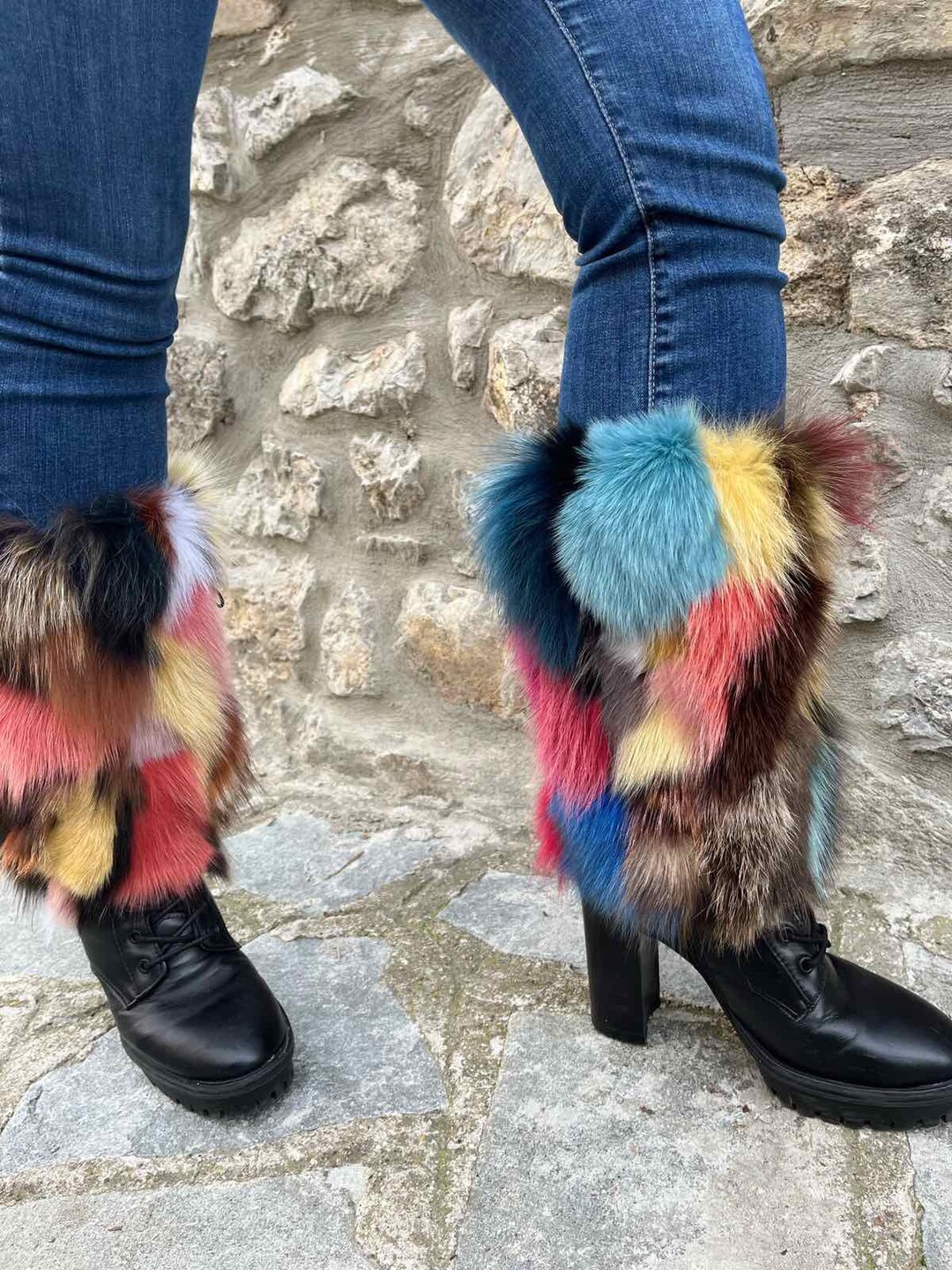 Luxury Real Fur Covers Fur Warmer Fur Boots Covers Etsy