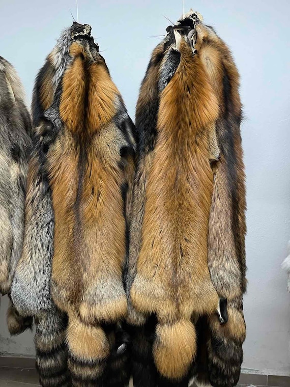 Fire Gold Cross Fox Fur Skins/pelts, Scandinavian Fur Skins, Real