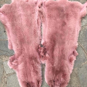 Dyed blush Fur fox skins/pelts