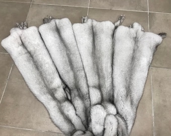 本物のブルーフォックス毛皮、大きなサイズのホワイトフォックスファー