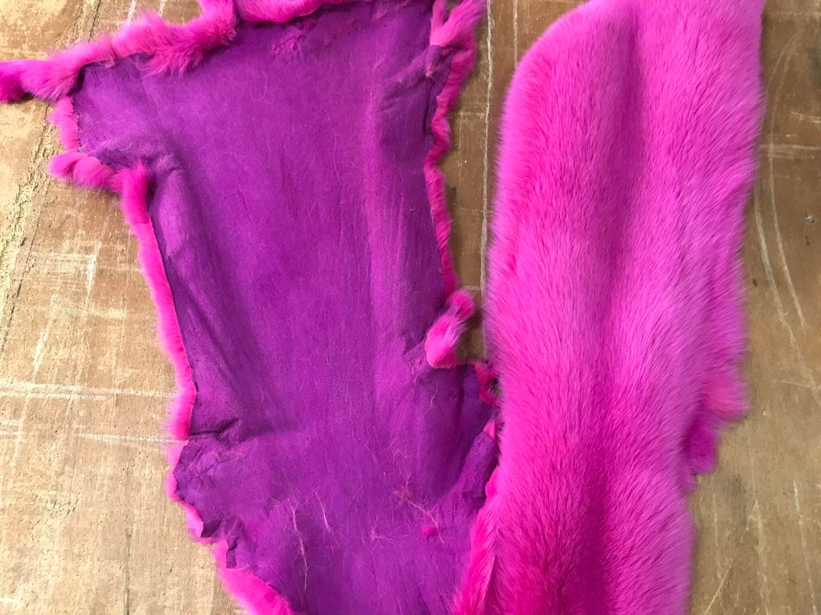 Dyed Magenta Fur Fox Skins/pelts Luxury Fur Skins Fur Vests Etsy