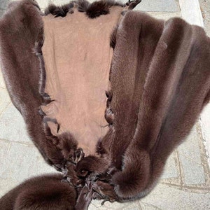 Dyed chocolate fur fox skins/pelts,real Fur, Scandinavian skins, Fur cape,top quality