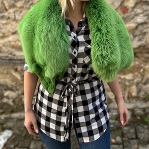 Einzigartiges Etol Echtes Vollhaut-Fuchsleder, skandinavisches Fell / Pelz, Top-Qualität, Luxus-Design