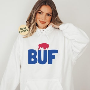 Buffalo Hoodie, BUF Hooded Sweatshirt, Buffalo Football Shirt, Buffalo NY Gift, Let&#39;s Go Buffalo, Womens Mens Buffalo Sweatshirt, 716 Shirt