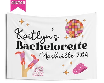 Nashville Bachelorette Banner, Disco Cowgirl Bach Decoration, Space Cowgirl Bachelorette Party Backdrop, Last Rodeo Bach Sign, Custom Banner