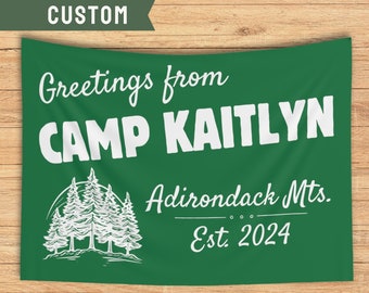 Camp Bach Flag, Camp Bachelorette Banner Tapestry, Glamping Bachelorette, Custom Bachelorette Banner, Wild in the Woods, Backdrop Sign