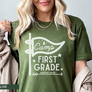 First Grade Shirt, 1st Grade Shirt, First Grade Tshirt, First Grade Teacher Tee, Camp Theme Classroom, First Day of School, Gift for Teacher