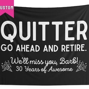 Retirement Banner, Custom Retirement Sign, Happy Retirement Poster, Funny Retirement Banner, Personalized Retirement Party Decor